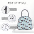 thumbnail image 4 of Fotbe Dachshund Dog Puppy Bolsa de Almuerzo con Estampado, Lonchera Aislada, Contenedor de Comida Reutilizable Tipo Cooler a Prueba de Fugas, 4 of 6