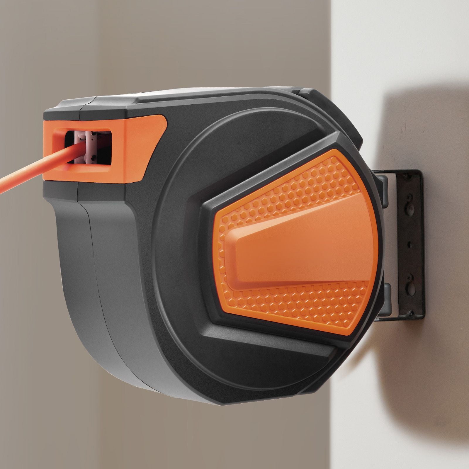 Retractable Air Hose Reel 3/8 IN x 65 FT Hybrid Enclosed Air Hose 300 PSI