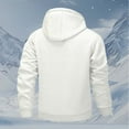 thumbnail image 4 of Telankuip Mens Jesus Full Zip up Sherpa Lined Hoodies Plus Size Graphic Christian Faith Outdoor Athletic Thermal Jackets with Pockets Winter Warm Comfortable Stylish Outwear White XL, 4 of 4