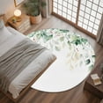thumbnail image 3 of Eucalyptus Leaves Round Rugs 3ft, Spring Botanical Pastoral Watercolor Non Slip Washable Rug Runner, Low Pile Indoor Floor Carpet Mat Bathroom Rugs for Living Room, Bedroom, Kids Room, 3 of 9