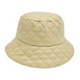 thumbnail image 3 of Milageto Winter Bucket Hat Down Cotton Comfortable Headwear Warm Hat for Adults Women Khaki, 3 of 8