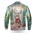 thumbnail image 2 of Merry Christmas Santa Reindeer Antlers Exotic Shorthair Sleigh Xmas Winter Holiday All Over Print 3D Baseball Jacket Cat Lover Kitten Owner Gifts Bomber Jacket Softball - 00023, 2 of 6