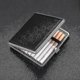 thumbnail image 1 of Cigarette Case for Men, Metal Cigarette Case Holder with Pu Leather Cover, Ultra-slim Tobacco Box Po, 1 of 4