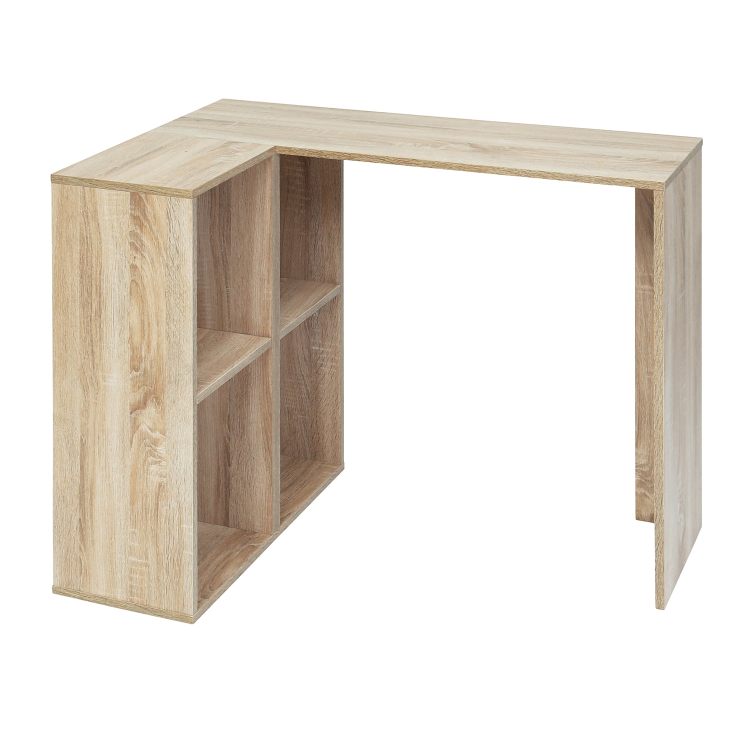 Kepooman L-shaped Computer Desk, Wooden Desk Corner Computer Desk With Two Open Shelves for Company Office, Home Office, Wood Color Kepooman L-shaped Computer Desk, Wooden Desk Corner Computer Desk With Two Open Shelves for Company Office, Home Office, Wood Color