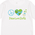 thumbnail image 4 of Inktastic Peace Love Earth Girls Long Sleeve Toddler T-Shirt, 4 of 5