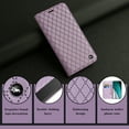 thumbnail image 4 of RFID Blocking Card Holder Slot for Samsung S21 Wallet Case, Folio Protective Wallet Pocket Credit Slots Retro Flip PU Leather Card Holder Kickstand Cover For Samsung Galaxy S21,Purple, 4 of 10