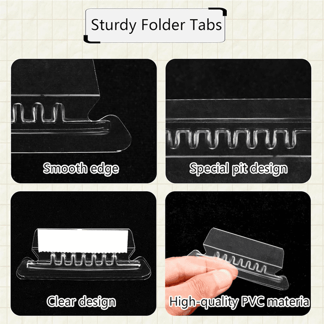 50 Pieces Hanging File Folder Labels with 50 Inserts, 2 Inch for Hanging File Folder Labels Hanging File Labels B