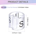thumbnail image 3 of Uxcell 300-Pack Marcadores de Perchas para Ropa, Clips de Tamaño Codificados por Color de Plástico Tamaño S que se Ajustan a Varillas de 3mm-5mm [Transparente], 3 of 6