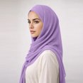 thumbnail image 5 of Karight Womens Chiffon Hijab Scarf Lightweight Solid Color Breathable Sheer Head Wrap, 5 of 6
