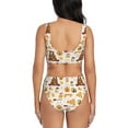 thumbnail image 3 of Daiia Cute Bee Honey Jar Hive Bear Women's Bikini Set Two Piece Swimsuit High Waisted Bikini Adjustable Straps Bikini Perfect for Beach, Pool, and Summer Vacation-Small, 3 of 9