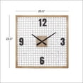 thumbnail image 3 of DecMode 24 x 24 In. White Wood Farmhouse Wall Clock, 3 of 9
