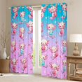 thumbnail image 2 of Feelyou Cute Boba Axolotl Black Out Curtains, Dreamy Glitter Stars Galaxy Curtains Pack of 2 (42x63 Each), Teens Kids Boys Girls Bedroom Curtains, Living Room Curtains Decor, 2 of 6