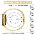 thumbnail image 5 of Replacement Watch Band Compatible for Apple Watch Bands 38mm 40mm 41mm 42mm 44mm 45mm 46mm 49mm,Stainless Steel Metal Wristband Women Men for iWatch Ultra SE Series 10/9/8/7/6/5/4/3/2/1,Gold, 5 of 7