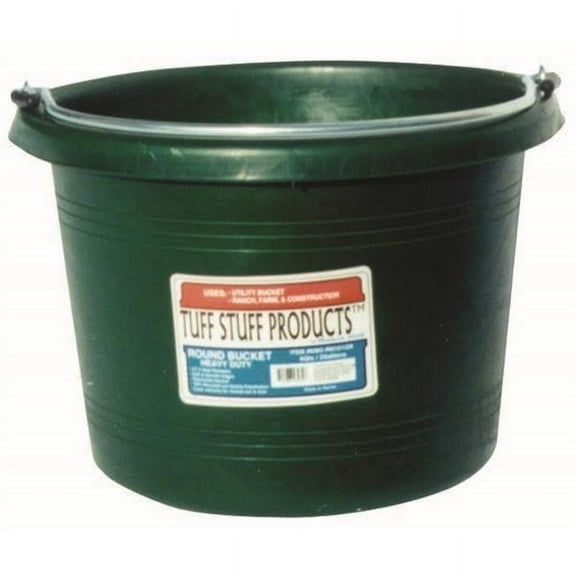 Tuff Stuff Products RN-FG 8 qt. Round Bucket, Forest Green