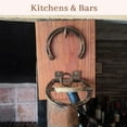 thumbnail image 3 of Rustic Horseshoe Wall Mounted Wine Opener with Solid Wood Base, Vintage Industrial Manual Corkscrew Bottle Opener, Unique Heavy Duty Home Bar Kitchen Decor & Gift for Wine Lovers, 3 of 6