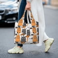 thumbnail image 5 of Xecao's Funny Cats Canvas Tote Bag is a versatile choice for women, serving as a stylish beach bag, shopping bag,and reusable grocery bag., 5 of 5