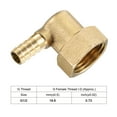 thumbnail image 4 of Unique Bargains Brass Hose Barb Fitting x G1/2 Female Swivel Nut Pipe Connector 0.3 inch, 4 of 6