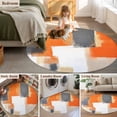 thumbnail image 5 of Burnt Orange Gray Round Area Rug 3 FT,Small Kitchen Bathroom Mats,Modern Abstract Oil Painted Geometric Washable Indoor Outdoor Throw Runner Carpet Non-Shedding Doormat for Table Shower Sofa Entryway, 5 of 8