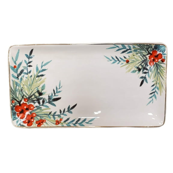 Celebrate It Christmas Dolomite Party Platter 14x8