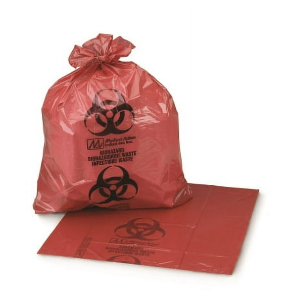 Infectious Waste Bag Medi-Pak - Item Number 03-4550CS - 24" x 24" - 250 Each / Case