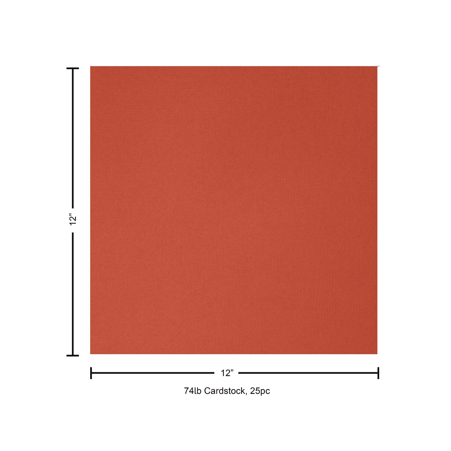 Cdstk Muslin 12x12 74lb Burning Ember