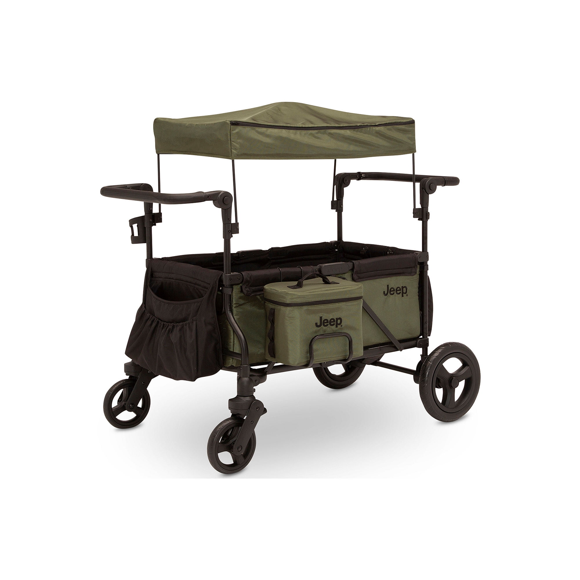 Jeep Deluxe Wrangler Double Stroller Wagon with Cooler Bag and Organizer Walmart