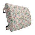 thumbnail image 1 of Easter Lumbar Pillow, Cartoon Style Holiday Celebration Elements Zigzags and Waves with Bunnies and Dots, Soft Back Cushion Office Chairs with Adjustable Straps, 14" x 13", Multicolor, by Ambesonne, 1 of 7
