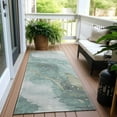 thumbnail image 6 of Addison Rugs Chantille Indoor/Outdoor Transitional Waves Teal Washable Runner Rug, 2'3" x 7'6", 6 of 6