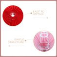 thumbnail image 5 of Minkissy 1Pcs Cloth Drum Lamp Shade Red Light Cover Rustic Style for Living Room, 5 of 5