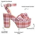 thumbnail image 3 of Journee Womens Zenni Bow Detail Platform Dress Sandals, 3 of 7