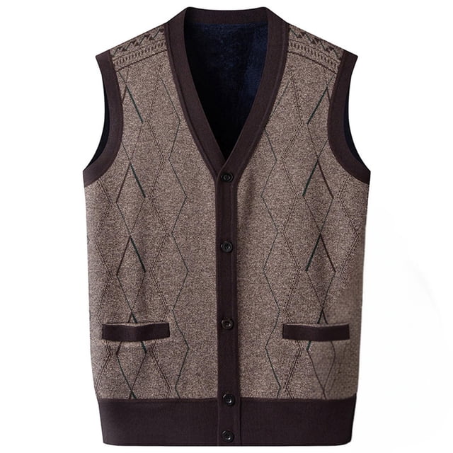 Chaqueta de Punto de Cuello en V de los Hombres, Abrigo Cálido con Ligero Estiramiento para el Otoño Y el Uso Casual Diario, Blusa en Capas de Moda