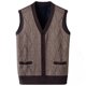 thumbnail image 1 of Chaqueta de Punto de Cuello en V de los Hombres, Abrigo Cálido con Ligero Estiramiento para el Otoño Y el Uso Casual Diario, Blusa en Capas de Moda, 1 of 3