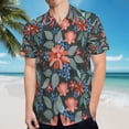 thumbnail image 5 of High Quality Hawaiian Shirts for Men Short Sleeve Aloha Beach Shirt Floral Summer Casual Button Down Shirts Blouses TK3POZ, 5 of 7