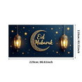 thumbnail image 2 of Eid Mubarak Moon Lanterns Stars Backdrop Banner for Eid Celebrations Party Supplies Photography Props Home Decoration Festive Atmosphere Decor, 2 of 7