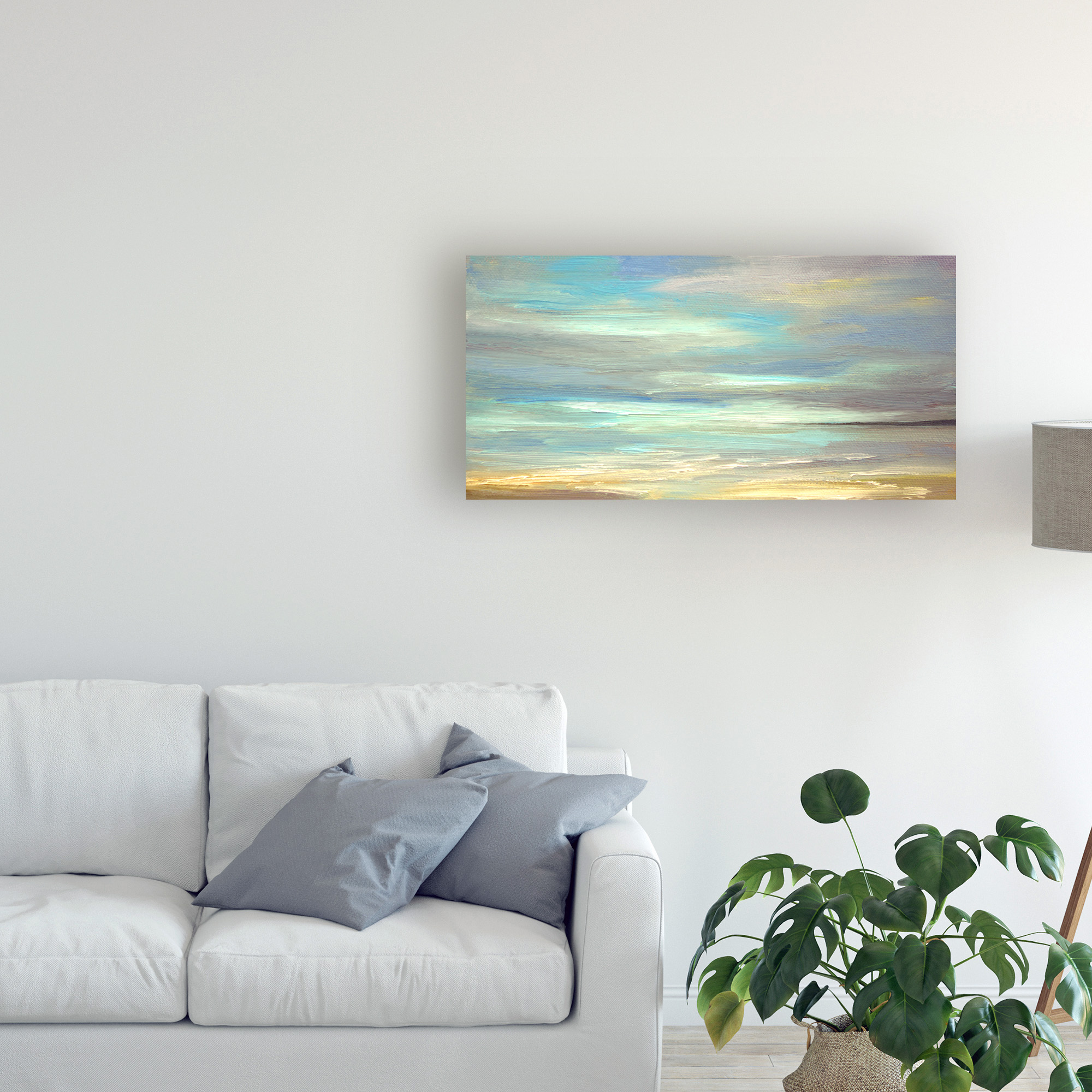 Trademark Fine Art 'Golden Beach' Canvas Art by Sheila Finch