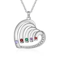 thumbnail image 2 of Mementos Personalized Brass Family Necklace for Women(Mother) with 5 Birthstones and Names, 2 of 5