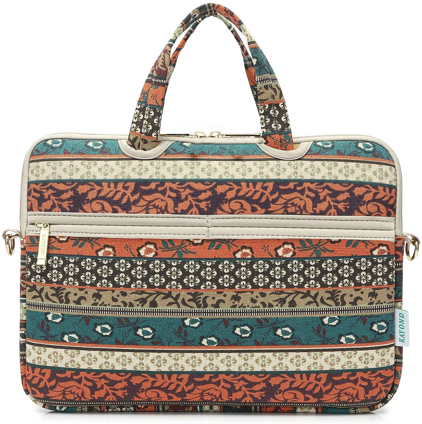 Red Bohemia Patten Waterproof Laptop Shoulder Messenger Bag Case Sleeve for 14 Inch 14.1 Inch Laptop