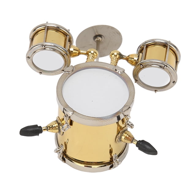 Modelo de juego de batería en miniatura réplica de juego de batería en miniatura metal elegante pintado fino exquisito para amantes de la música ANGGREK Otros
