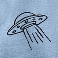 thumbnail image 2 of Dalix UFO Embroidered Fleece Zip Washed Hoodie Cold Fall Winter Women in Misty Blue M Medium, 2 of 5