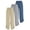 Blue, variant on Generic 3 Pack Girls Linen Palazzo Pants Straight Wide Leg School Uniform Trousers Boho Ruffled Waist Cotton Gauze Barrel Harem Pants