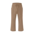 thumbnail image 4 of Aqestyerly Men's Summer Capri Pants - Elastic Waist,Side Pockets,Drawstring Design for Casual Summer Wear, 4 of 6