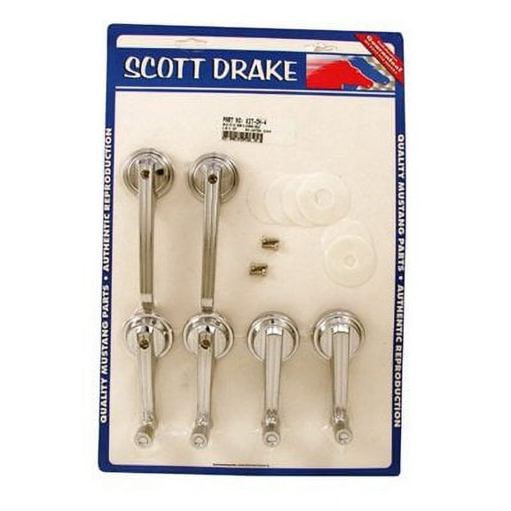 Scott Drake KIT-DH-4 1965-1967 Coupe/Convertible Door Handle & Window Crank Kit