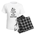thumbnail image 4 of CafePress - Keep Calm And Play Guitar Women's Light Pajamas - Women's Short Sleeve Print T-Shirt and Pants Light Cotton Pajama Set, 4 of 7