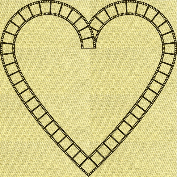 Ahgly Company Indoor Square Patterned Sun Yellow Area Rugs, 8' Square