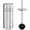 Chrome, variant on Toilet Plunger with Holder for Bathroom, Multi Drain Suitable Also for Bathtubs, Quick Dry, Black