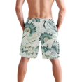 thumbnail image 3 of Dailycode Men's Quick Dry Swim Trunks Beach Shorts Casual Summer Board Shorts with Pockets, Chinese Cranes Birds and Flowers, 3 of 8