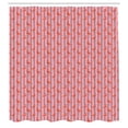 thumbnail image 2 of Ambesonne Flamingo Shower Curtain, Tropical Animals Stripes, 69"Wx70"L, Dark Sky Blue and Coral, 2 of 4