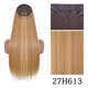 thumbnail image 3 of Extensiones de cabello sintético sin clip AZQUEEN, negro, rubio, largo, liso, con alambre de pescado secreto, postizo resistente al calor para mujer, 3 of 5
