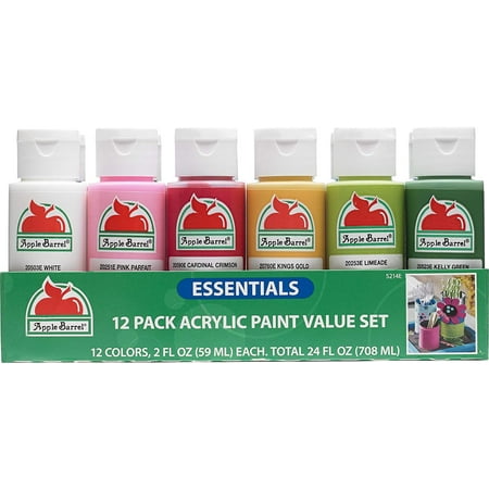 Apple Barrel Essentials 12 Color Paint Set (Best Paint For Horseshoes)