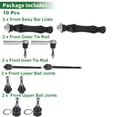 thumbnail image 4 of Unique Bargains 10pcs Kit de Suspensión Delantera Varilla de Dirección Interior Exterior Enlace de Barra Estabilizadora Junta Esférica para Chevrolet Suburban, 4 of 7